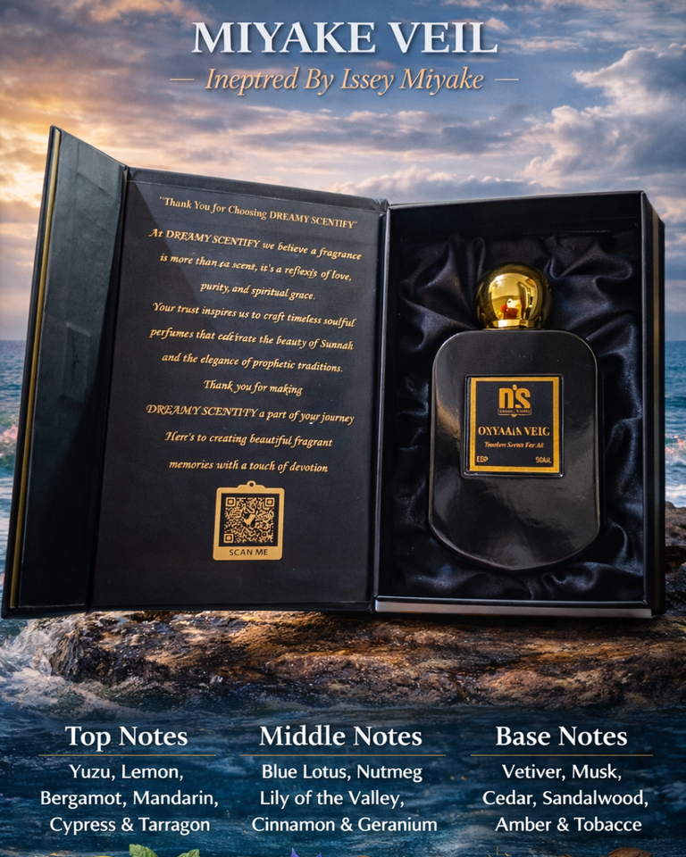 Miyake Veil Inspired By Issey Miyake – Luxury Unisex Perfume, Citrus & Woody Scent