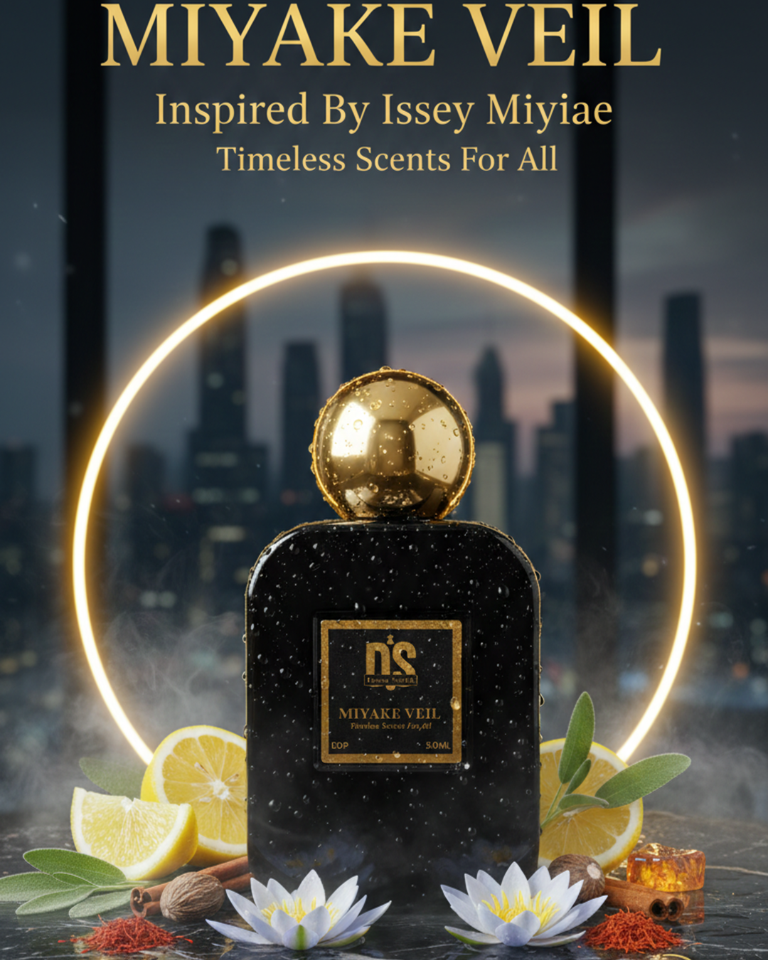Miyake Veil Inspired By Issey Miyake – Luxury Unisex Perfume, Citrus & Woody Scent