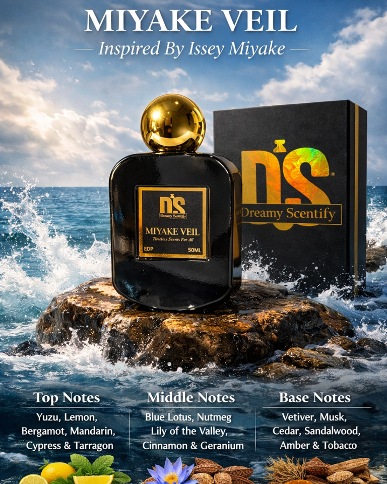 Miyake Veil Inspired By Issey Miyake – Luxury Unisex Perfume, Citrus & Woody Scent